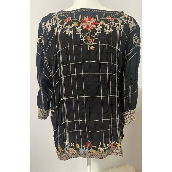 Johnny Was Sienna Blouse Embroidered (S) Boho, - Picture 9 of 11